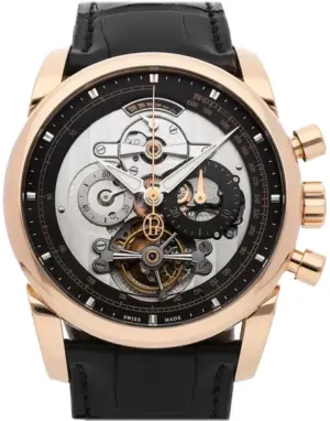 Parmigiani Fleurier Tondagraphe Rose Gold Openworked Graphite Tourbillon PFH236-1000300-HA1441
